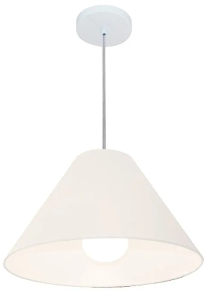 Pendente Cone Branco MJ-4078 Para Mesa de Jantar e Estar