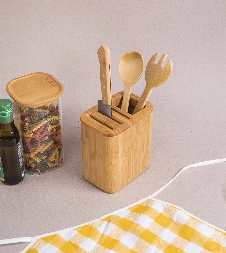 Porta Faca e Utensílios de Bambu