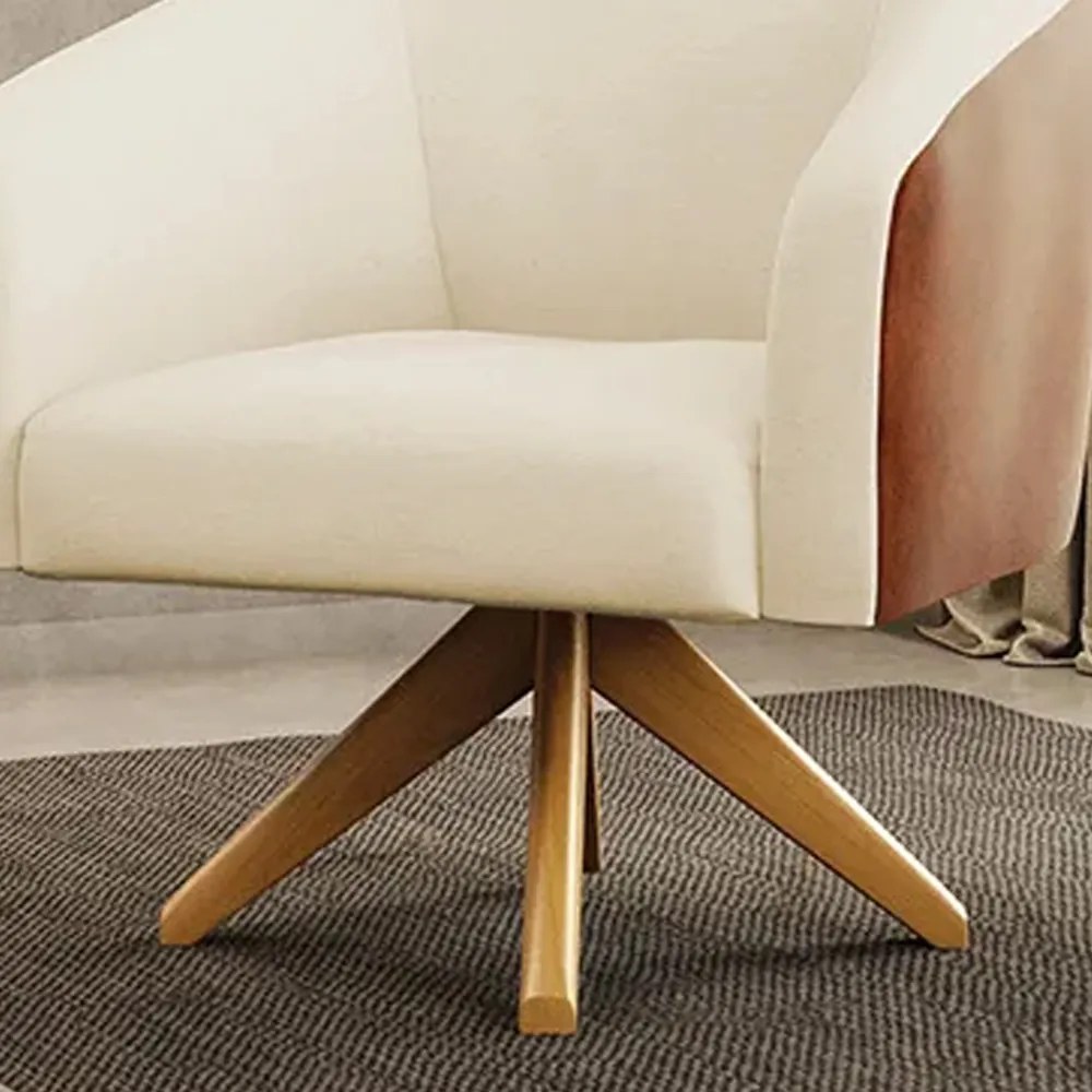Base de Madeira Giratória para Poltrona Kit 2 30cm - D'Rossi