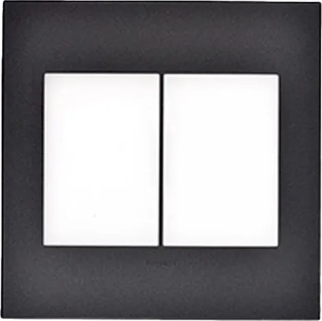 Placa 4X4 6 Postos Quadrados Grafite Arteor