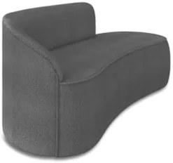 Sofá 3 Lugares Para Sala 180cm Orgânico Wendi Boucle Grafite I01 - Mp
