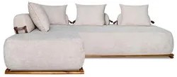 Sofá 4 Lugares Ilha 2 Módulos 180cm Viero S06 Boucle Bege - Mpozenato