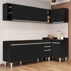 Armário de Cozinha Modulado de Canto Esquerdo 5 Peças CP52 Balcão sem