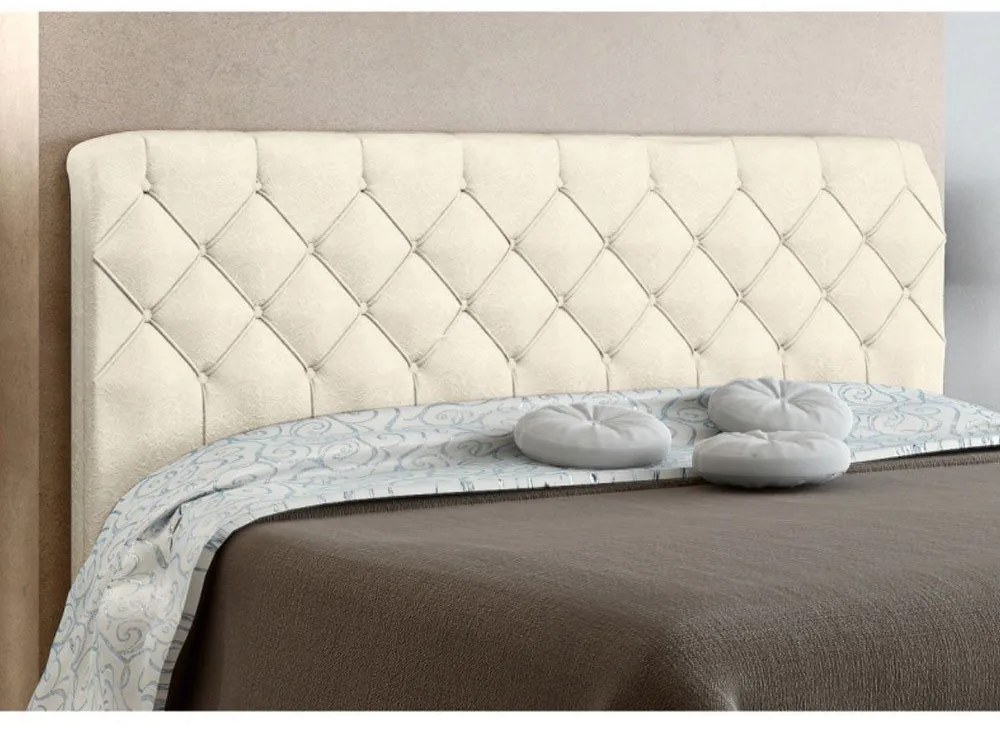 Cabeceira Paris Cama Box Queen 160 cm Suede Bege D'Rossi