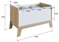 Caixa Organizadora de Brinquedos 3 Nichos 74cm Favo de Mel 010 Itapuã/