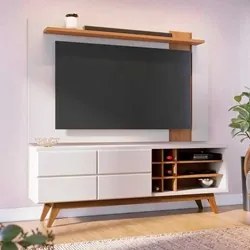 Rack para Sala Norena com Painel para TV 70 Pol. Amélie C05 Off White