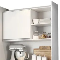 Armário de Cozinha Compacta 160cm 5 Portas Isabel Branco - AJL Móve