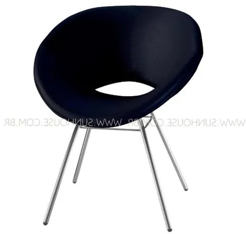 Poltrona Tok Estofada Korino Preto - 17603 Sun House