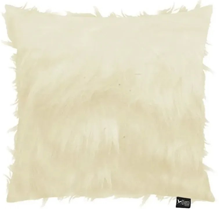 Capa para Almofada Tecido Pelucia Bege Pelo Alto D03 - D'Rossi