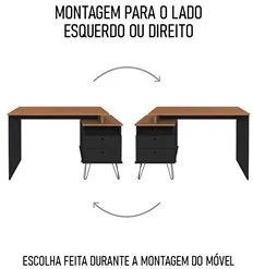 Mesa Escrivaninha Lux Industrial e Gaveteiro com Rodízios Nil A06 Frei