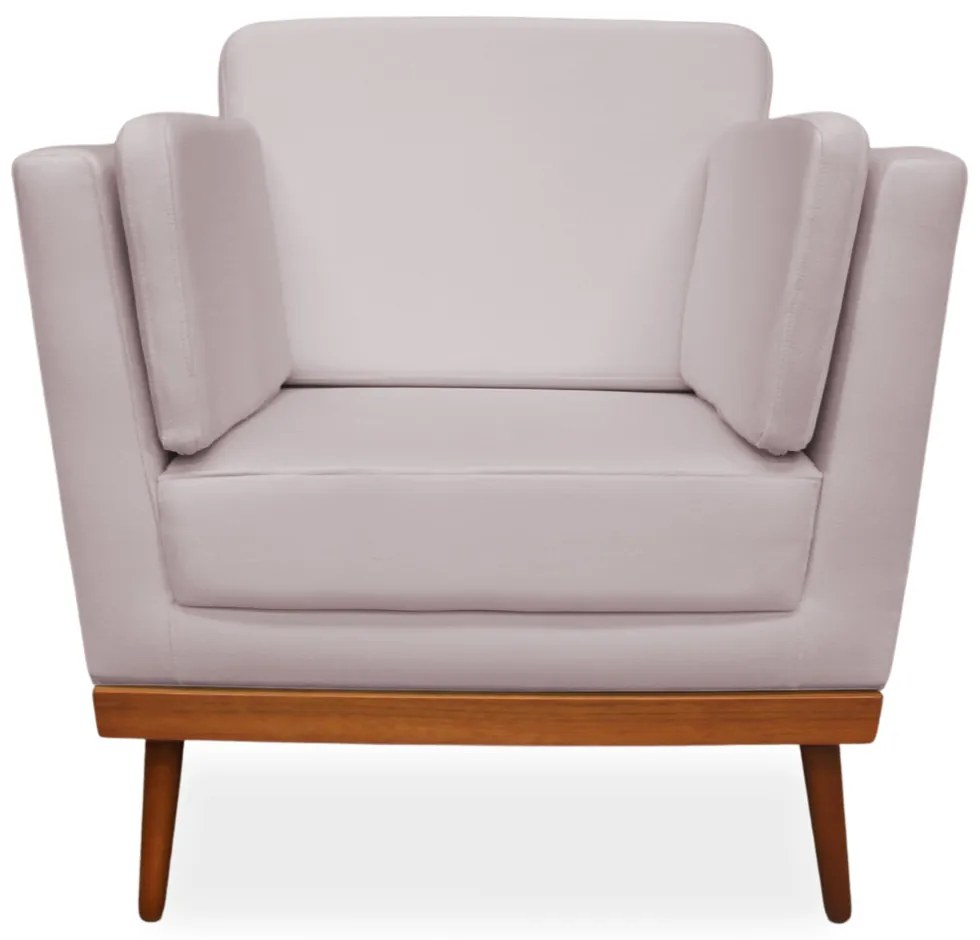 Poltrona Decorativa Siena Veludo Crepe
