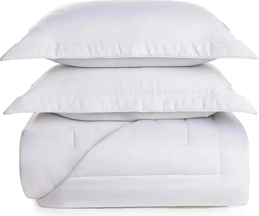 Colcha c/ Porta Travesseiro Trussardi Cetim 300 Fios Dante Branco - Queen  Queen