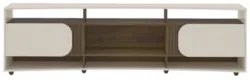 Rack Tv 86 Pol 220cm com 2 Portas Reno Off White/Pinho A09 - Mpozenato