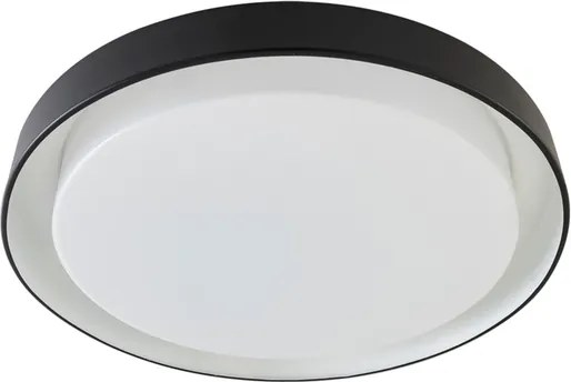 Plafon Led Sobrepor Multitemperatura 25W 46Cm Dubai - PRETO / BRANCO