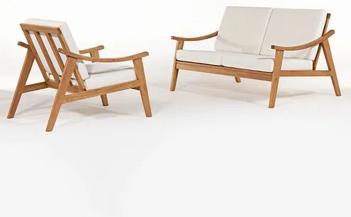Conjunto Poltrona e Sofá 02 Lugares Scarlet Areia - 78423 Sun House