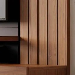 Painel Home Suspenso para TV 70 Pol. 180cm Buriti C05 Noce Milano/Pret