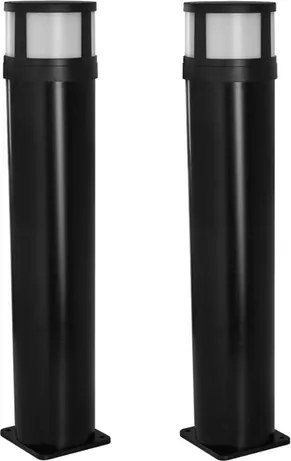 Kit 2 Espetos Led Abs Preto 0.5w 3000k Ip65 Solar