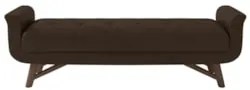 Puff Recamier Calçadeira 160cm Base Madeira Neville Z37 Sintético Marr