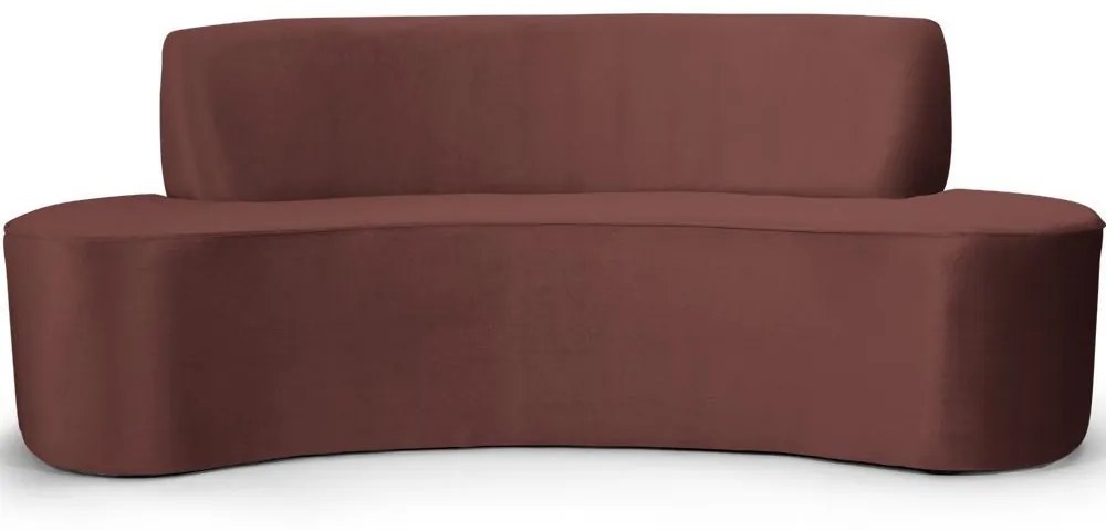 Sofá 3 Lugares Sala de Estar 210 cm Bélgica Veludo Marrom G15 - Gran Belo