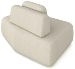 Sofá Modular 174cm Living Sala de Estar Moby Boucle Creme Z08 - Mpozen