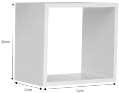 Nichos Decorativos de Parede Quadrado Kit 3 Branco - AJL Móveis