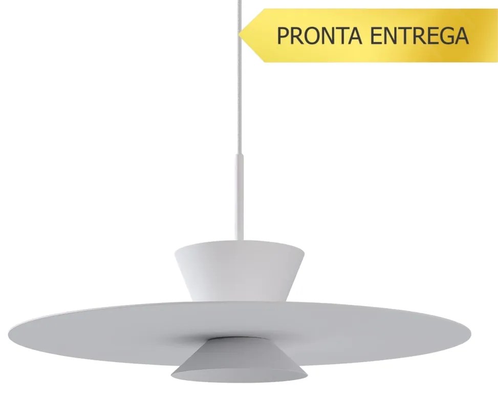 Pendente Tule Ø50X25Cm 1Xmr16 - Usina 25120/50 (PT - Preto Texturizado, Igual a Cor 1)