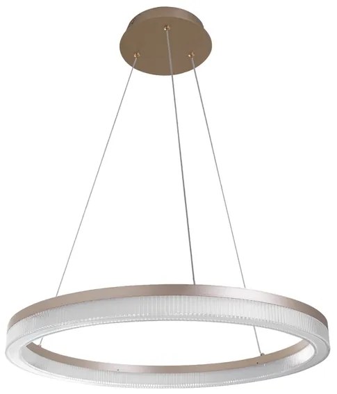 Pendente Led Aluminio Dourado 35W 3000K Anelo