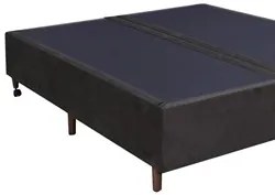 Base Para Cama Box Casal Bipartido 158cm Suede Liso Love Story Hf Marr