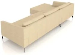Sofá 5 Lugares 366cm Com Chaise Esquerdo Eko Couro Bege Z55 - Mpozenat