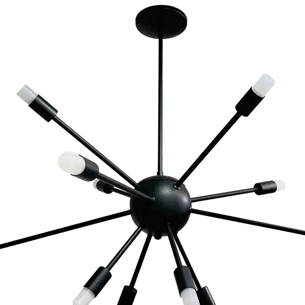 Pendente Sideral Ø73X62Cm Led 30W - Usina 19720/6 (FN-F - Fendi Fosco, 3000k, 220v)