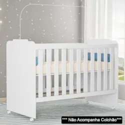 Berço Com Rodízios Amour Z49 Branco - Mpozenato