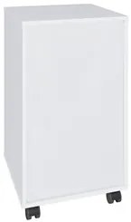 Mesa Escrivaninha em L Eron e Gaveteiro com Rodízios Mity A06 Branco -