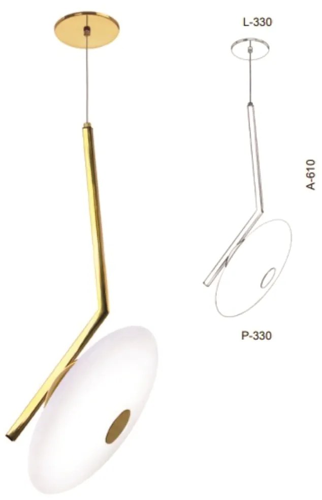 Pendente Angular Vidro Oval Flat 33X33X61Cm Metal E Vidro 03Xg9 | Old... (LUNA)