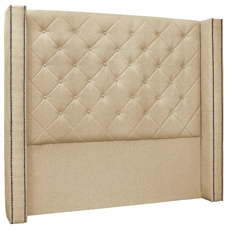 Cabeceira Cama Box King 195 cm Vicenza Linho S04 - D'Rossi - Dourado