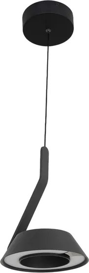 Pendente Led Aluminio Preto 16W 3000K Modern