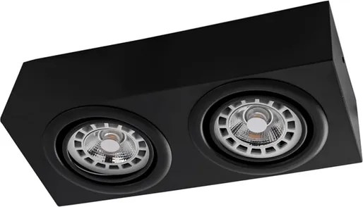 Plafon Sobrepor Aluminio R70 5W 7Cmx26cm - PRETO