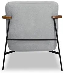 Poltrona para Sala Pés Metálicos Ellen S06 Boucle Cinza - Mpozenato