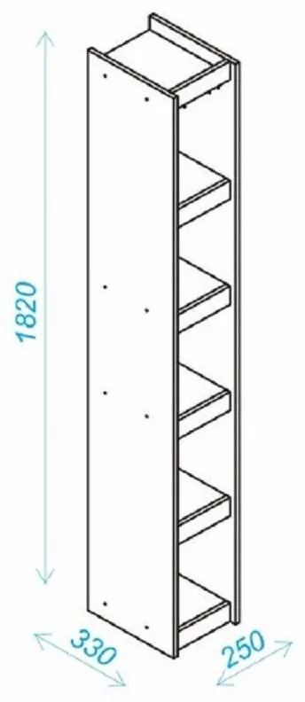 Armário Livreiro Com 4 Prateleiras Bl 12 - Branco