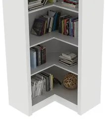 Armário de Canto Para Escritório ME4132 Branco - Tecno Mobili