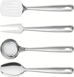 Jogo de Utensílios Tramontina Extrata em Aço Inox 4 Peças