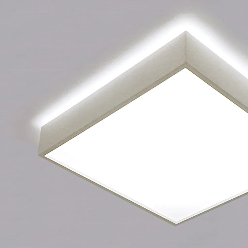 Plafon Mold Quadrado 43,5X43,5X9,2Cm Led 56W Bivolt - Usina 19710/48 (TC-F - Terracota Fosco, 4000k)