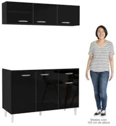 Armário Aéreo com Balcão Gabinete de Pia 120cm sem Tampo Classic Z46 P