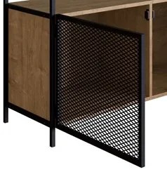 Balcão Buffet Para Sala de Jantar 2 Portas Pés Metálicos York Vermont/