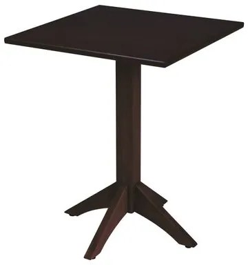 Mesa de Madeira Tramontina London Coluna Central Quadrada em Tauarí Tabaco 4 Lugares 60 cm