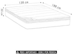 Colchão Casal One Face Revolution Pocket 138X188x30cm - Castor