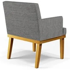 Kit 2 Poltronas Decorativas Vitória W01 Linho Cinza Escuro - Mpozenato