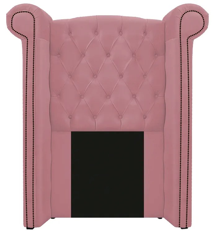 Kit Cabeceira e Calçadeira Veneza 100 cm Solteiro Suede Rosa Bebê - ADJ Decor