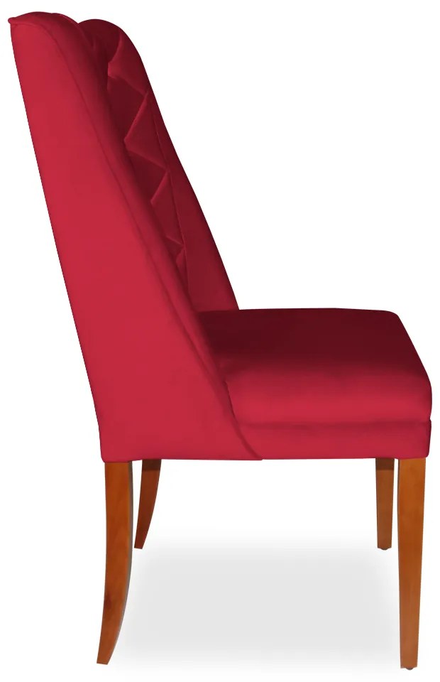 Kit 4 Cadeiras de Jantar Micheli Suede Vermelho