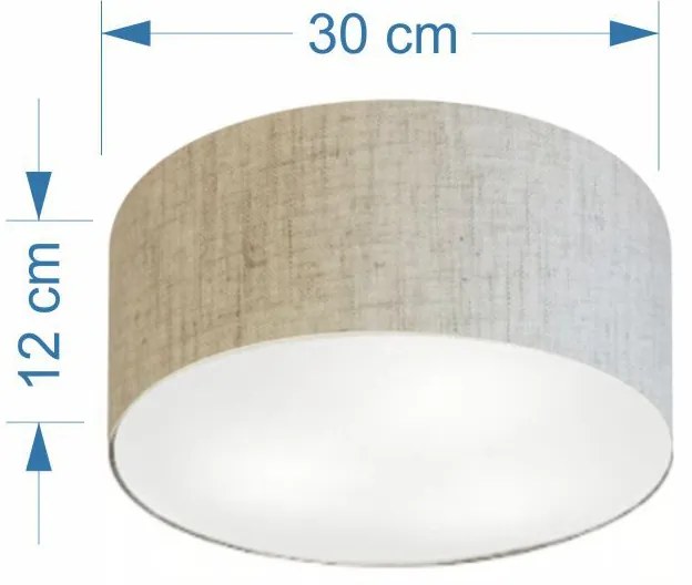 Plafon Para Sala de Estar Cilíndrico SE-3010 Cúpula Cor Rústico Bege