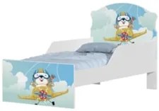 Mini Cama Infantil 148x68cm Com Proteção Lateral Aviador K06 - Mpozena
